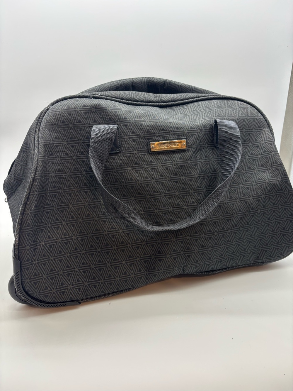 Nine West Gray Geometric Travel Bag